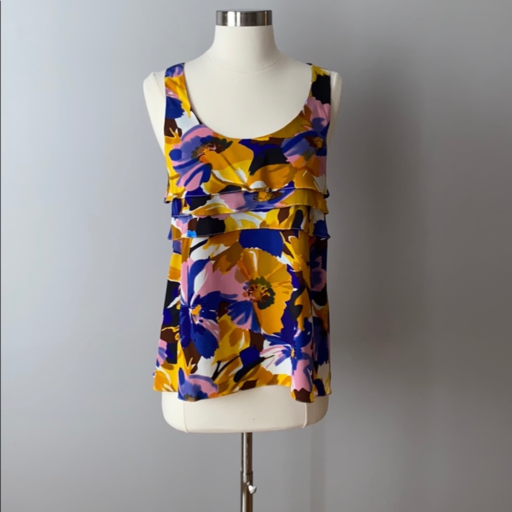 Silk floral top